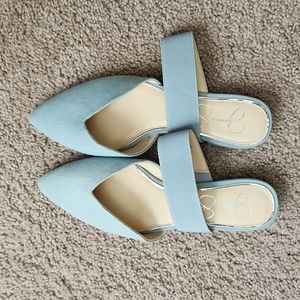 Ice Blue mules